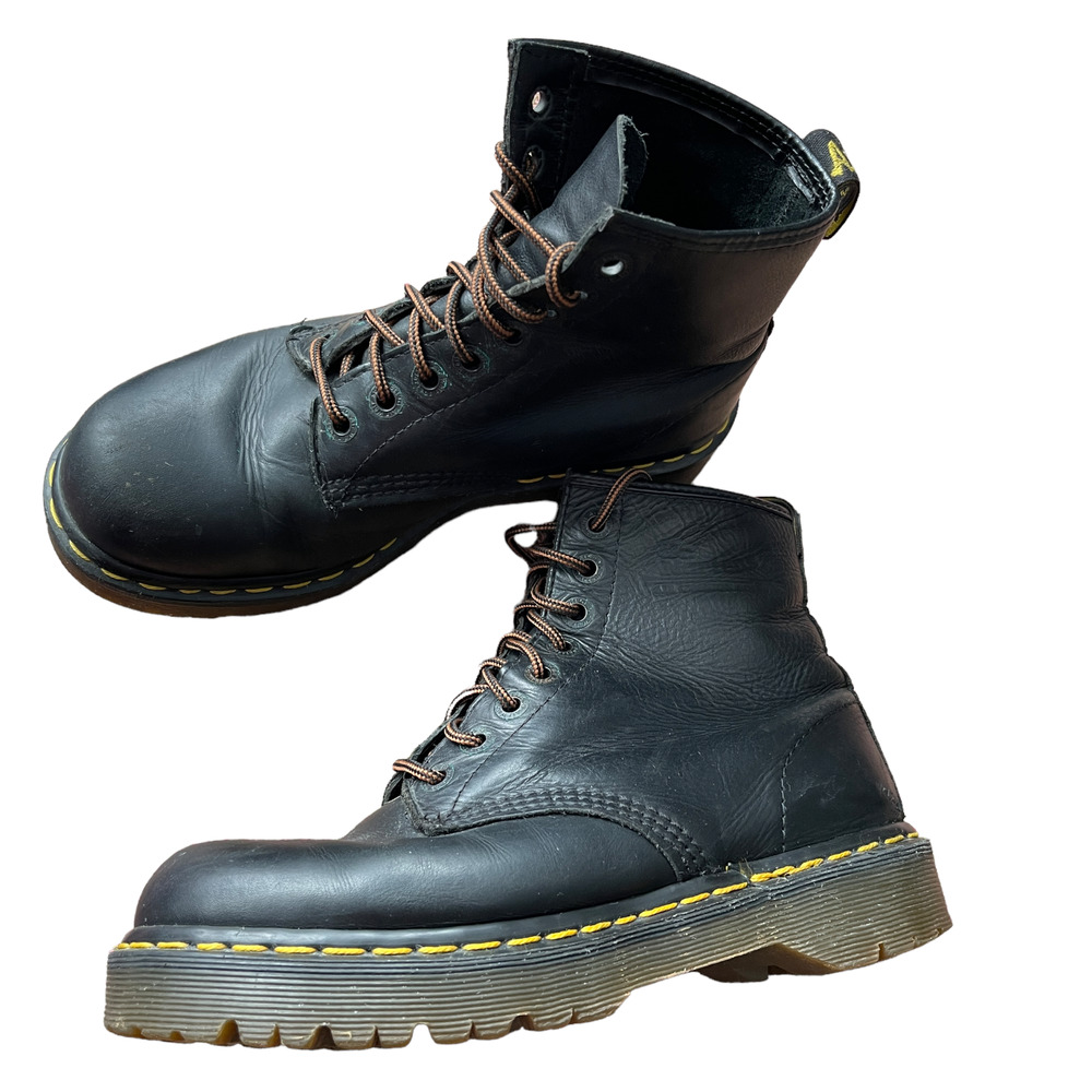 COPY - Dr. Martens Vintage Lug Sole Black Leather Boots Size 9 Men - Picture 4 of 8